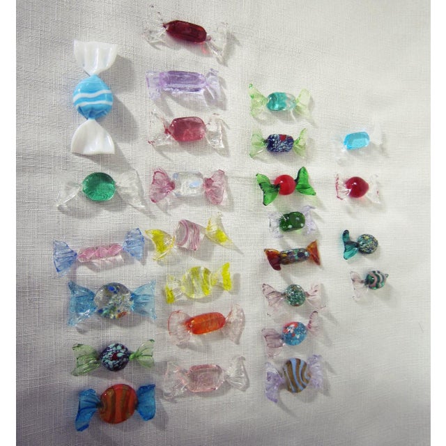 Fabulous set of Murano glass candies in assorted colors and designs. 22 of the candies are in excellent condition. There...