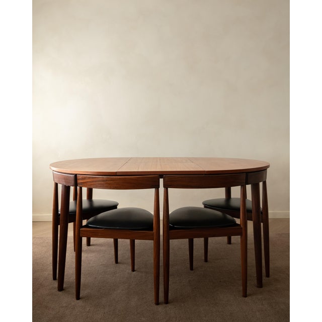 Hans Olsen Mid-Century Modern Teak Roundette Dining Set by Hans Olsen for Frem Røjle, 1950s, Set of 5 For Sale - Image 4 of 18