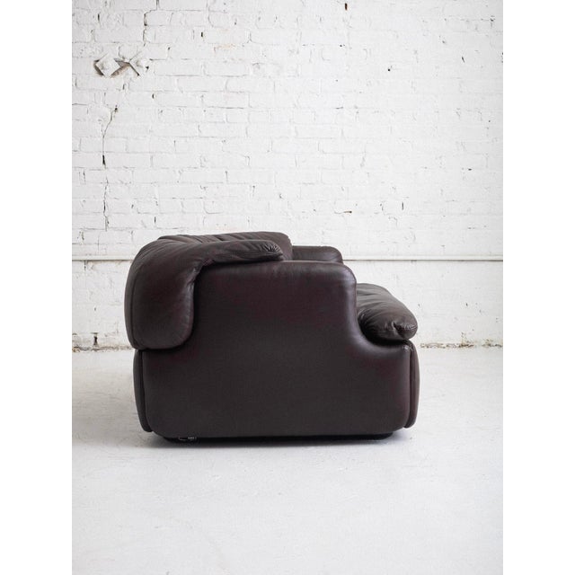 Leather "Confidential" Chair by Alberto Rosselli for Saporiti For Sale In New York - Image 6 of 13