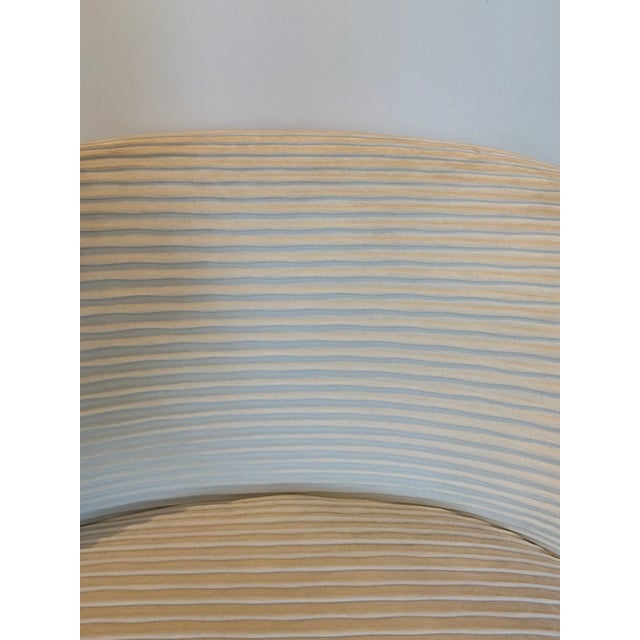 Baker Modern White Pleated Palace Slipper Chairs Pair For Sale In Atlanta - Image 6 of 7