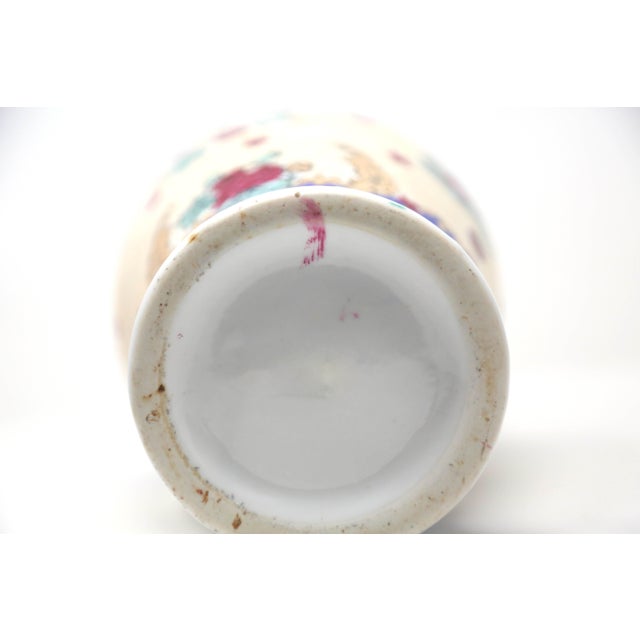 Vintage Hand-Painted Chinese Vase For Sale - Image 4 of 5