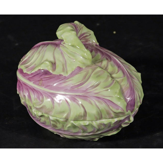 Late 18th Century Meissen Porcelain Trompe l'Oeil Red Cabbage Box and Cover, Marcolini Period For Sale - Image 5 of 13