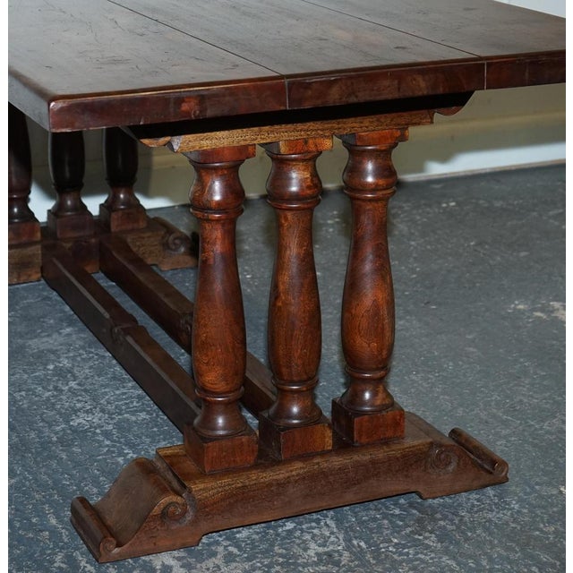 Vintage Hardwood Rectangular Dining Table For Sale - Image 12 of 16