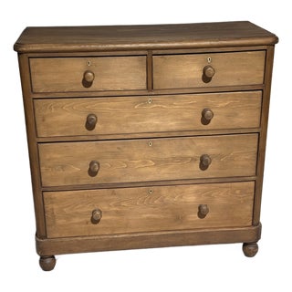 Antique Pine Two Over Three Drawers - Chest of Drawers From England For Sale