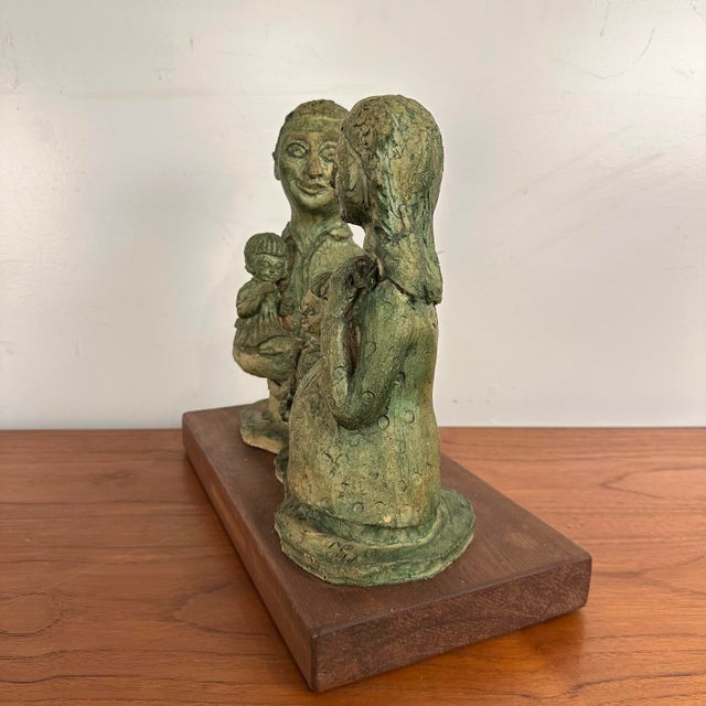 Mid 20th Century Family of Four Clay Sculptures For Sale - Image 4 of 11