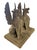 This striking pair of monumental cast iron statues features a commanding neoclassical presentation of winged griffins,...