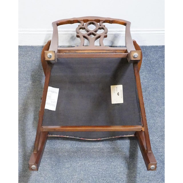 Kindel Furniture Solid Mahogany Traditional Chippendale Style Dining Arm Chair 76-071 - Oxford Finish For Sale - Image 9 of 11