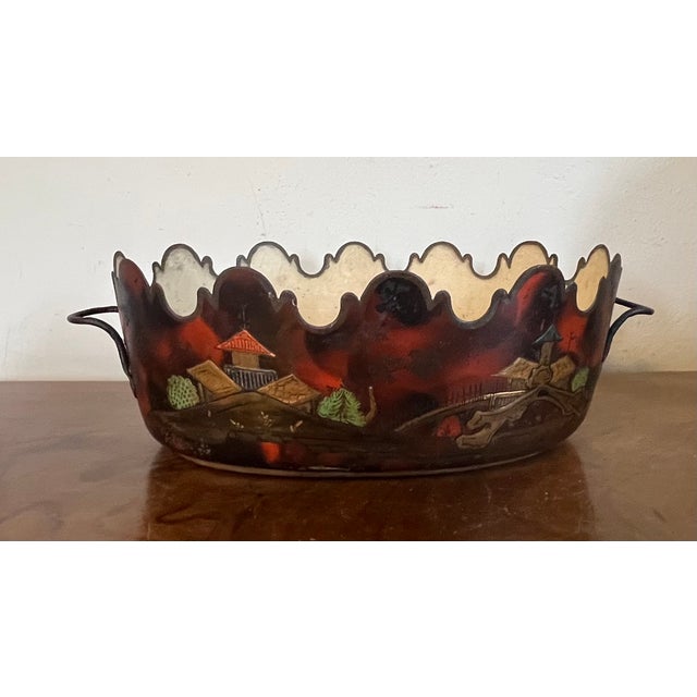 Antique Early 19th Century French Chinoiserie Tole Monteith or Cachepot Jardiniere Circa 1820 For Sale - Image 9 of 13
