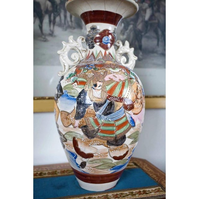 Meiji Japanese Satsuma Vase For Sale - Image 6 of 6