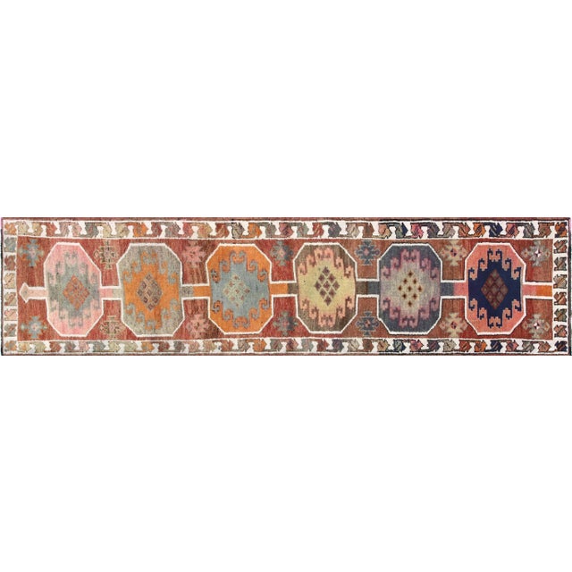 Textile 1960s Turkish Oushak Runner For Sale - Image 7 of 7