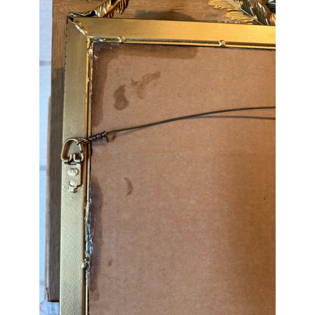 Gold Leaf Mirror Neoclassical Empire Metal Laurel Leaves For Sale - Image 9 of 11