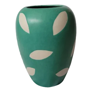Vintage West German Modernist Green Matte Finish Vase