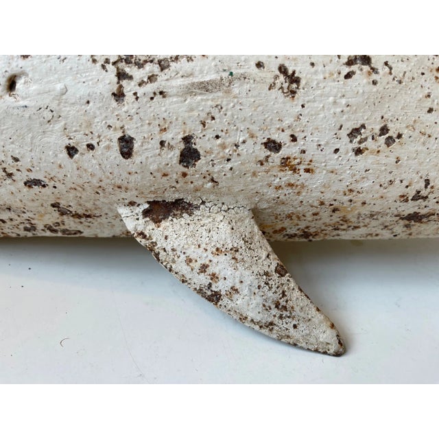Metal Vintage Iron Whale Sculpture Moby Dick, 1960s For Sale - Image 7 of 12