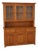 Country Oak 2 Piece Stepback Cupboard Hutch For Sale