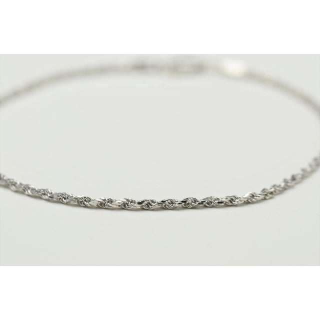 Contemporary The Madrona: Ladies 14K Gold 8 Inch Thin Rope Bracelet For Sale - Image 3 of 6