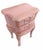 Vintage French Pink Distressed Nightstand With Floral Carvings For Sale In Naples, FL - Image 6 of 13