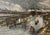 Original hand-colored wood engraving, titled "View of the City of Chicago from the Top of the Lighthouse at the Mouth of...