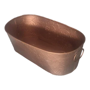 Vintage Copper Colored Planter Bucket