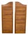 Vintage Western Louvered Pine Swinging Saloon Doors - A Pair For Sale