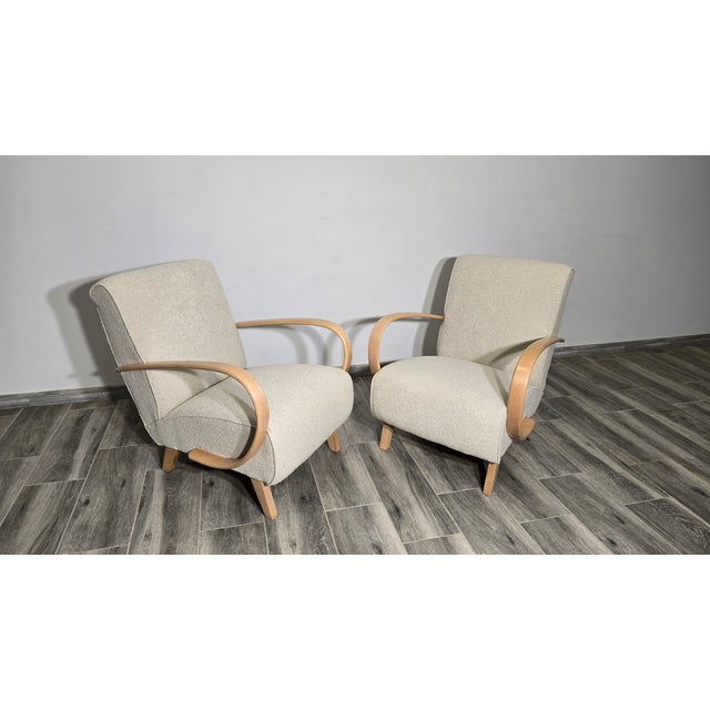 Set of Lounge Chairs by Jindrich Halabala, 1940s, in Restored conditions. Designed 1920 to 1949 I have official proof of...