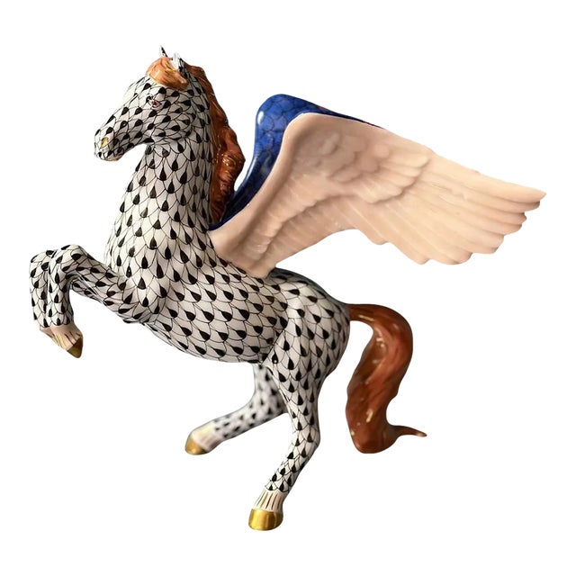 1980s Colorful Herend Hungary Pegasus Figurine For Sale