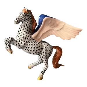 1980s Colorful Herend Hungary Pegasus Figurine