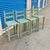 2000 - 2009 Country French Counter Stools in Set of 4 in Distressed Verdigris Green With an Aged Patina For Sale - Image 5 of 5