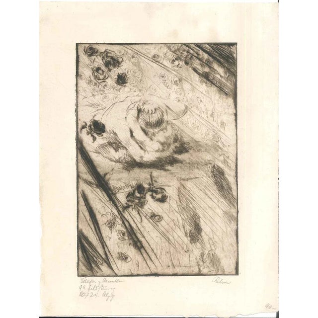 Drypoint and aquatint (brown ink) on cream paper. Signed ''Rehn'' in pencil on the lower right margin. Titled and numbered...