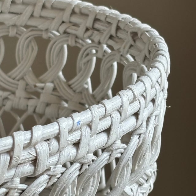 Mid-20th Century Lacquered Boho Wastepaper Basket For Sale - Image 9 of 12