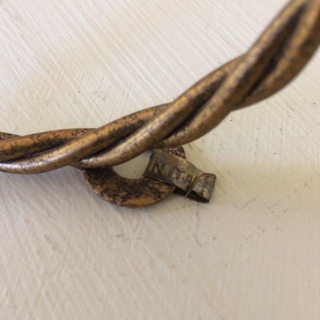 Italian Gold Gilt Twisting Wire 5 Candle Wall Sconces - a Pair For Sale - Image 4 of 13