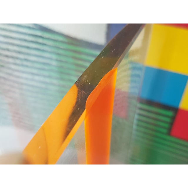 Large Orange and Clear Murano Glass Vase by Cardin for Venini, 1970s For Sale - Image 9 of 13