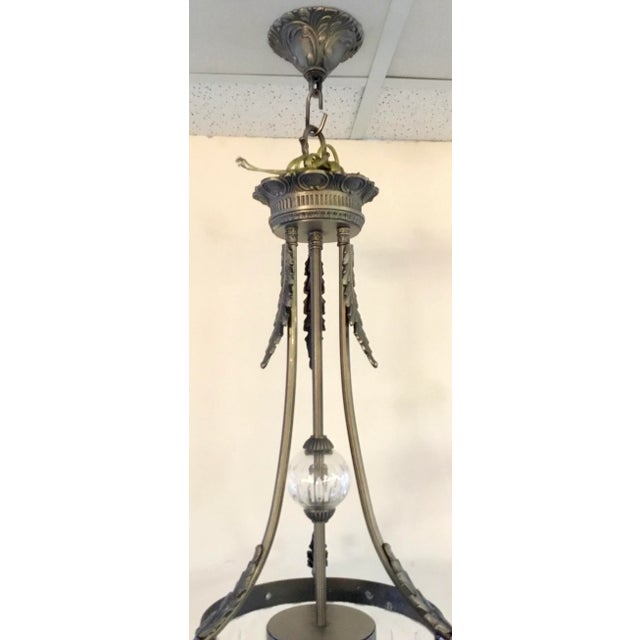 Traditional Myran Allan Luxury Lighting Traditional Satin Bronze and Cut Crystal Pendant Light For Sale - Image 3 of 6