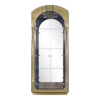 1970s Mastercraft Brass Vitrine / Display Cabinet For Sale
