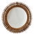 Vintage Italian Rattan Wall Mirror, 1960s For Sale
