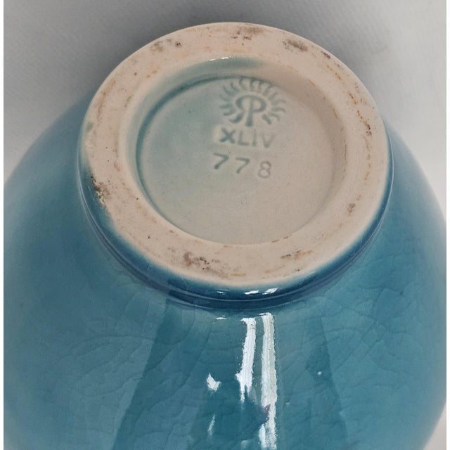 Ceramic Rookwood Art Pottery Vase, Shape 778 — Blue Glaze, Dated 1945 For Sale - Image 7 of 12