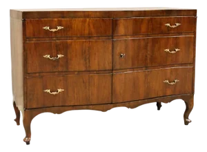 Antique Louis XV Italian Sideboard in Walnut