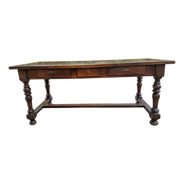 Beech Farmhouse Table, 1940s For Sale