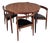 Round Extendable Dining Table and Chairs in Teak by Hans Olsen for Frem Røjle, Denmark, 1960s, Set of 5 For Sale