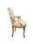 French Provincial Vintage Louis XV Style Carved & Tufted Upholstered Armchair For Sale - Image 3 of 14