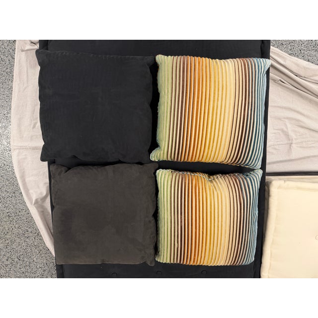 1970s Authentic Roche Bobois Mah Jong Modular Sectional Sofa – Missoni Home & Velvet Edition (5 Seats) For Sale - Image 12 of 18