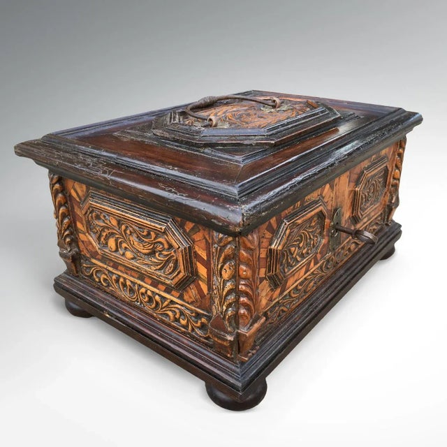 Wood Early 18th Century Northern Italian Baroque Chest For Sale - Image 7 of 12