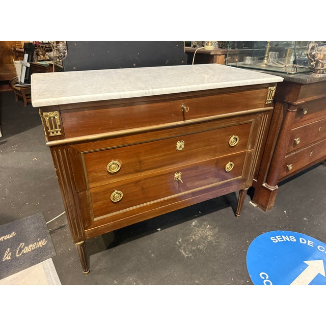 Louis XVI Mahogany Commode For Sale - Image 5 of 5