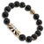 Contemporary Black Onyx Stone Beaded Evil Eye Charm Bracelet For Sale - Image 3 of 8