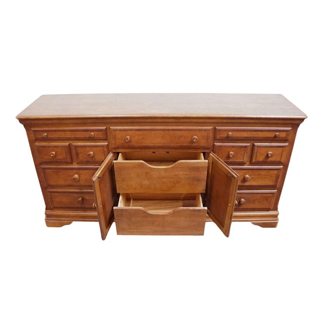 Alexander Julian Home Colours Collection Cherry Early American Traditional 73" Triple Dresser 710-060 For Sale In Kansas City - Image 6 of 17