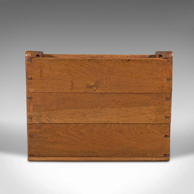 Early 20th Century 1910s Large Antique Edwardian English Oak Country House Fireside Store For Sale - Image 5 of 11