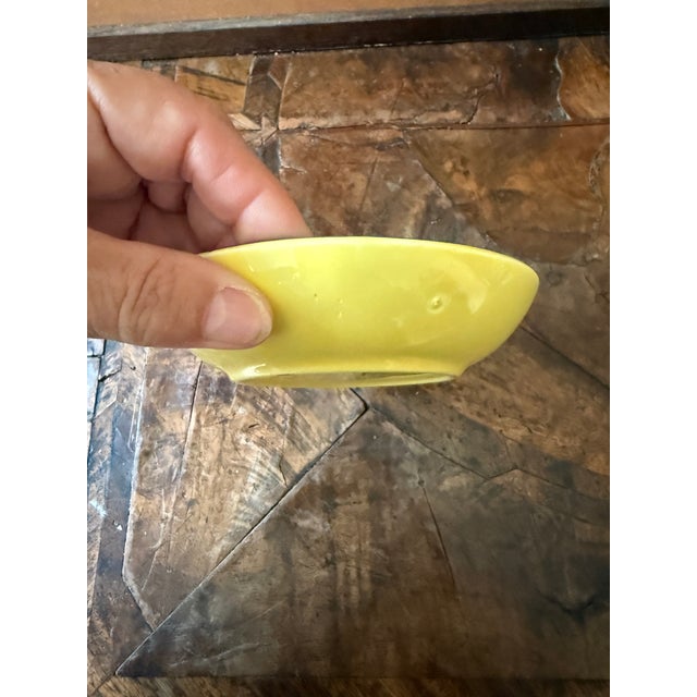 Rustic 1930s Italian Strawberry Small Berry Bowl Yellow Pottery by Società Ceramica Italiana For Sale - Image 3 of 6