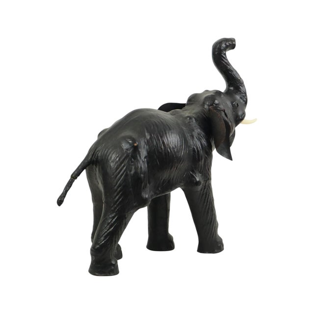Large Vintage Leather Elephant in the style of Omersa, 1970s For Sale - Image 9 of 13