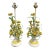 Vintage Italian Floral Painted Tole Table Lamps- A Pair For Sale