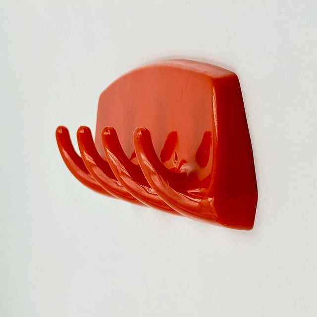 Orange Space Age Wall Hooks by Gilac, 1970s For Sale - Image 11 of 11
