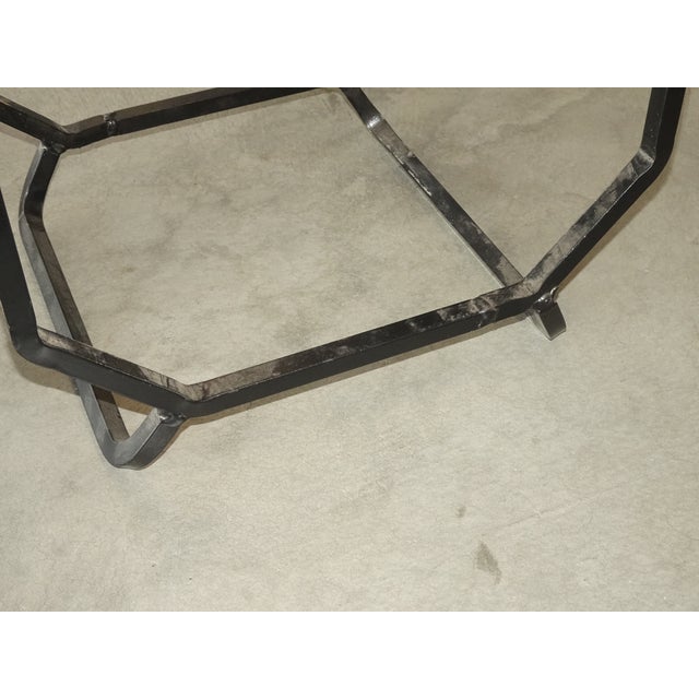 Spanish Style Black Iron Fireplace Log Rack ~ Firewood Holder For Sale - Image 9 of 10